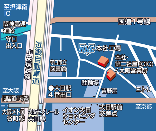 本社･大阪営業所地図