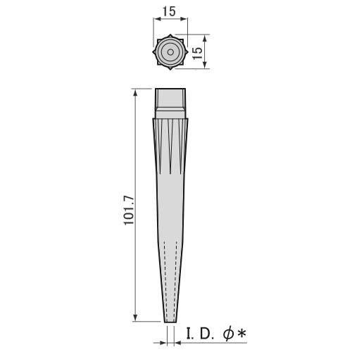 Poly nozzle 1/4"