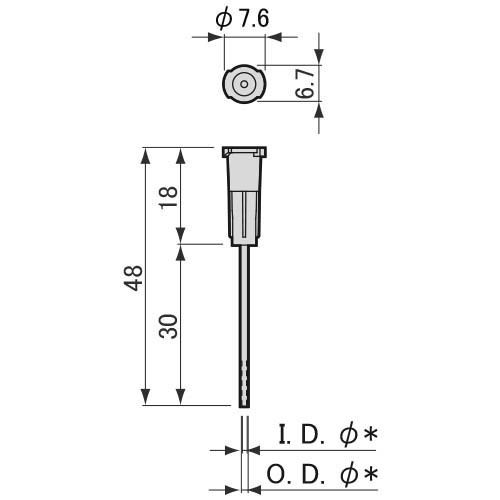 Syringe nozzle (Full length 48mm)