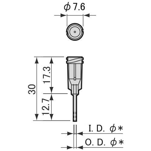 Syringe nozzle (Full length 30mm)